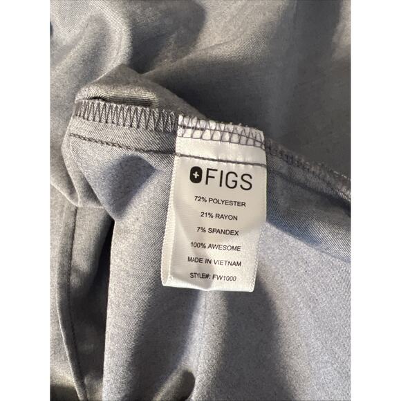 Figs Womens Catarina One Pocket Scrub Top Size XXL Gray Short Sleeve Medical - Picture 7 of 9